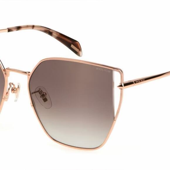 New! Police Brown Gradient Sunglasses SPLL38 08FC, Authentic